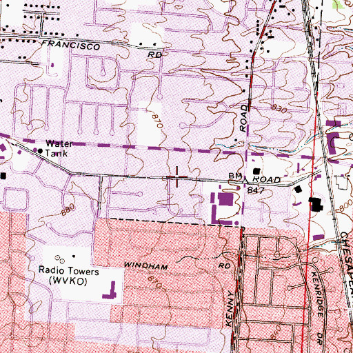 Topographic Map of Capitol City Church, OH