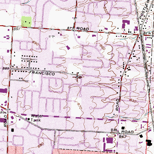 Topographic Map of Jane's Montessori Academy, OH