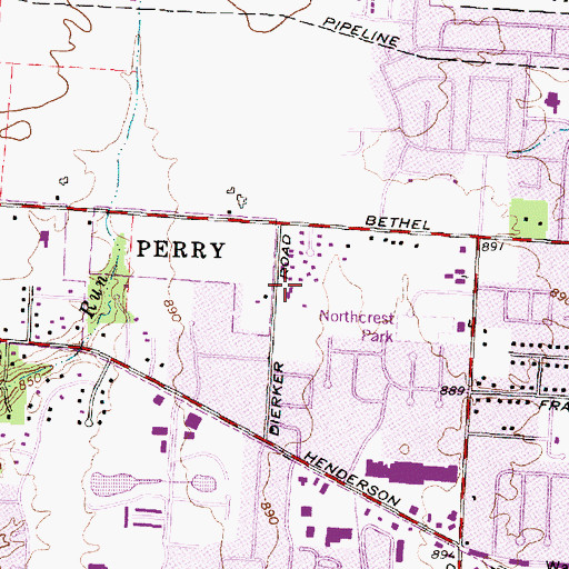 Topographic Map of Covenant Baptist Church, OH