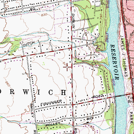 Topographic Map of Lifepoint Church of the Nazarene, OH
