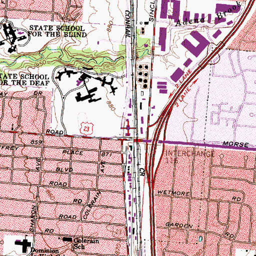 Topographic Map of New Wine Convenant Church, OH