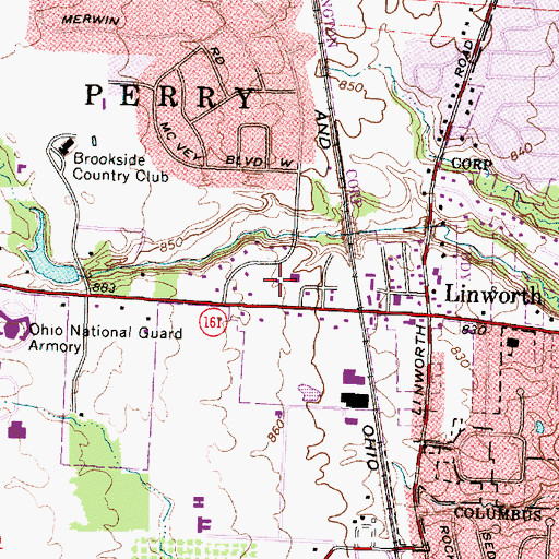 Topographic Map of Lord of Life Lutheran Church, OH