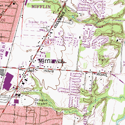 Topographic Map of New Covenant Believers Church, OH