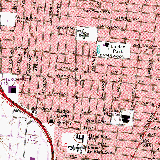 Topographic Map of People With A Vision Ministry, OH