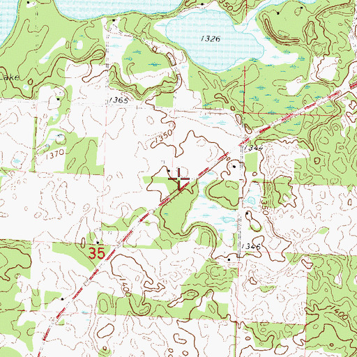 Topographic Map of School Number 256 (historical), MN