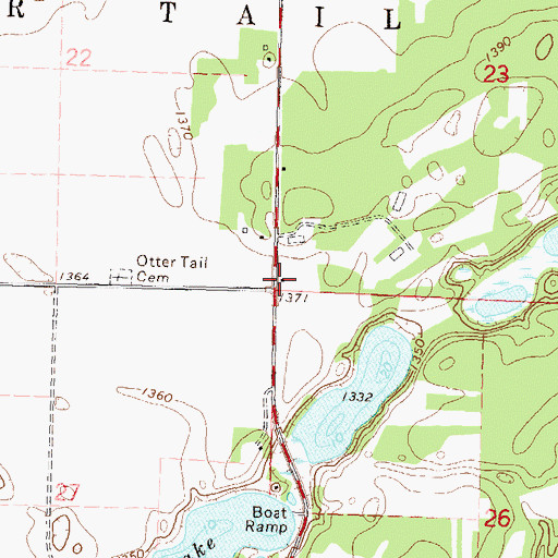 Topographic Map of School Number 163 (historical), MN