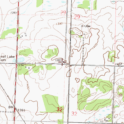 Topographic Map of School Number 117 (historical), MN