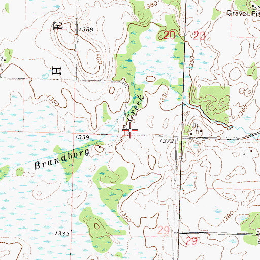Topographic Map of School Number 100 (historical), MN