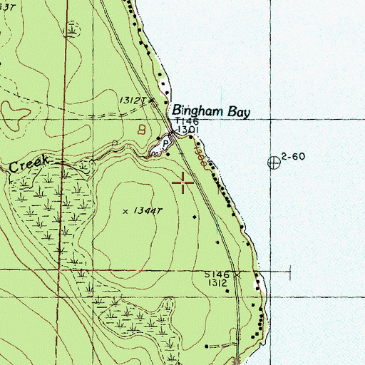 Topographic Map of Lake Gogebic Volunteer Fire Department Station 2 West Shore, MI