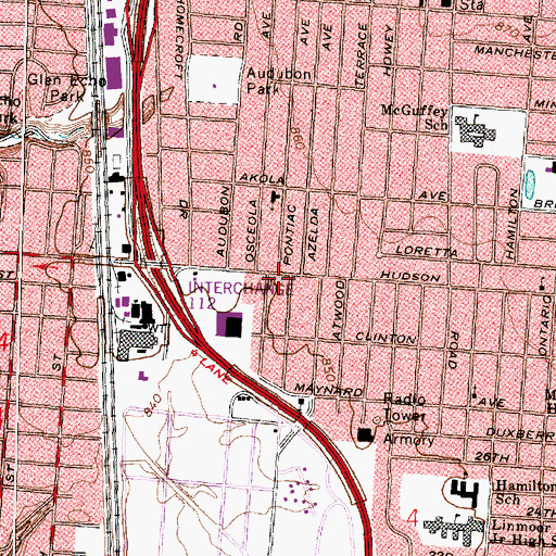 Topographic Map of Masjid As-Sahaba, OH