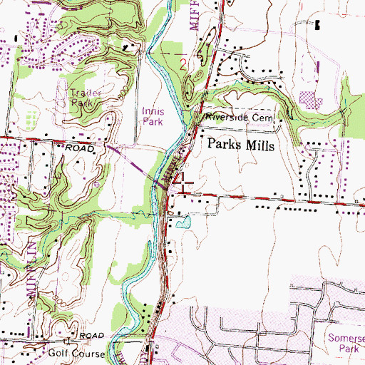 Topographic Map of Columbus Adventist Academy, OH
