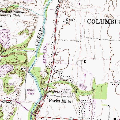 Topographic Map of New Destiny Ministries, OH
