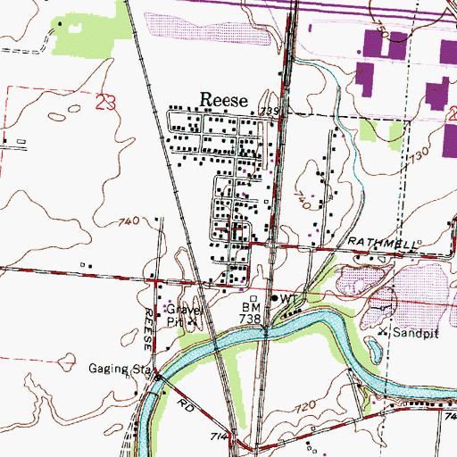 Topographic Map of New Millennium Church, OH