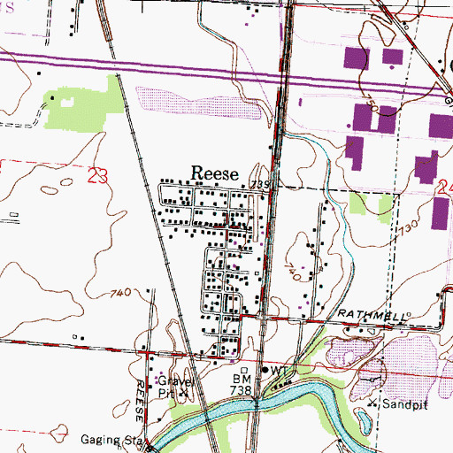 Topographic Map of Resse Chapel Church of Christ, OH