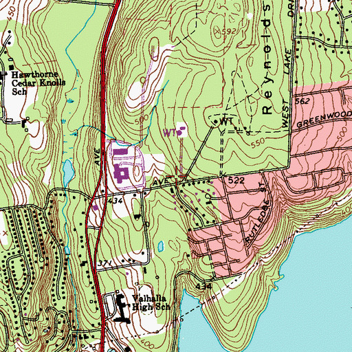 Topographic Map of Brace Memorial School (historical), NY