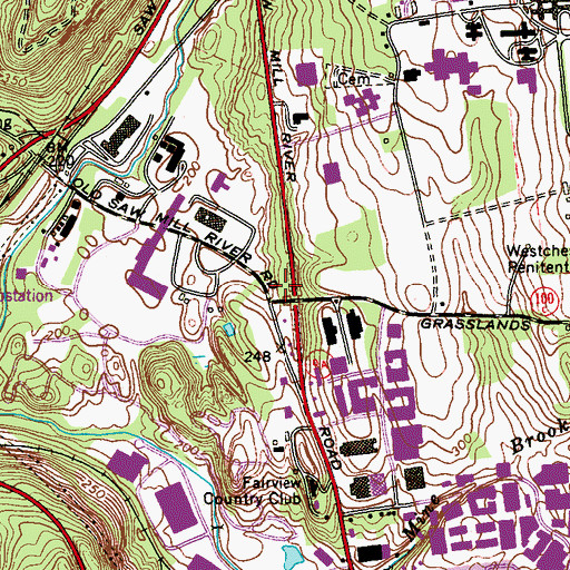 Topographic Map of Eastview School (historical), NY