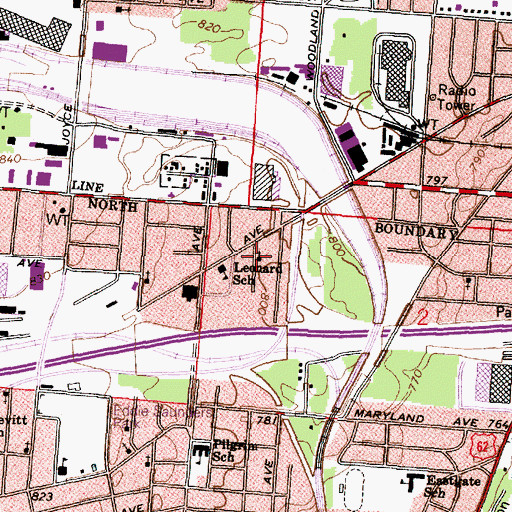 Topographic Map of Adoration And Peace Baptist Church, OH