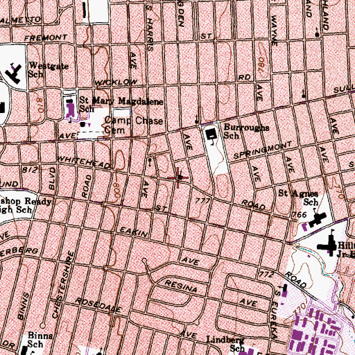 Topographic Map of Apostolic Christian Holiness Church, OH