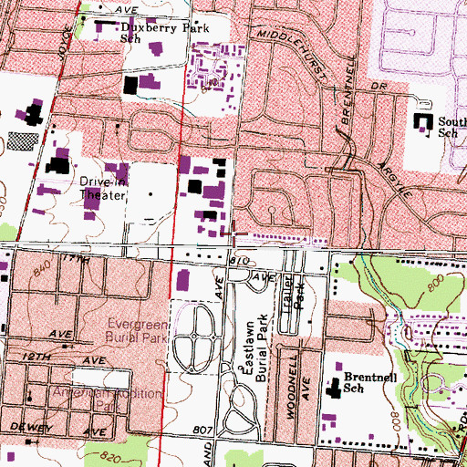 Topographic Map of Greater Saint Paul Church, OH