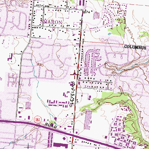 Topographic Map of Korean United Methodist Church, OH