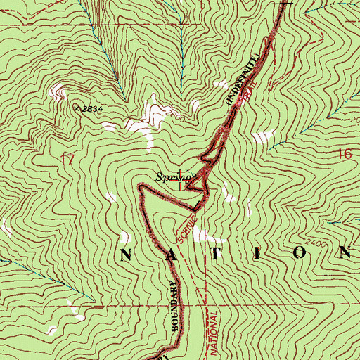 Topographic Map of Teakettle Spring, OR