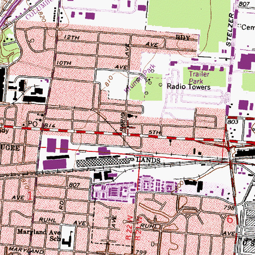 Topographic Map of Living Word Church, OH