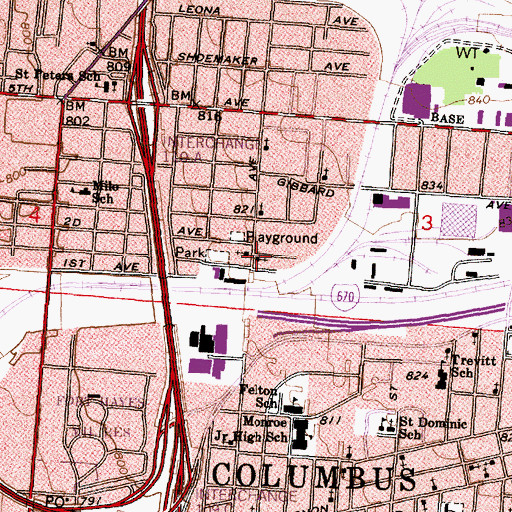 Topographic Map of Lords House Baptist Church, OH