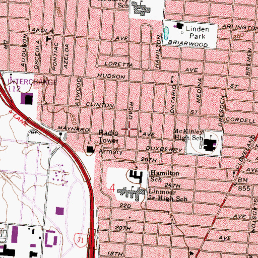 Topographic Map of New Haven Church, OH