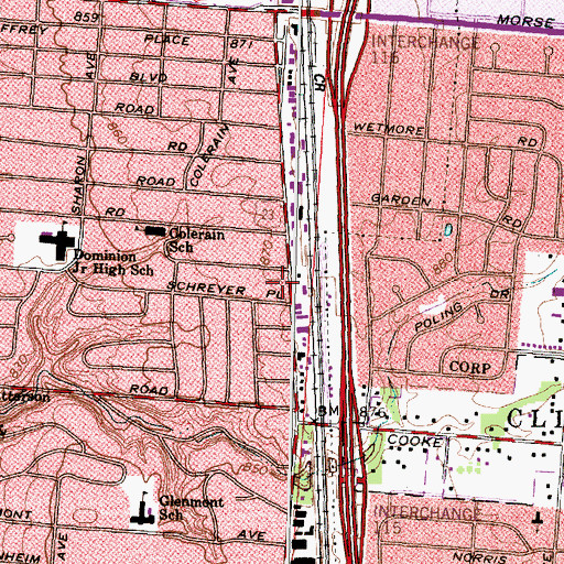 Topographic Map of Ohio Family Church, OH