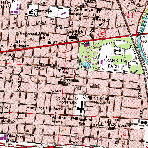 Topographic Map of Promise Land Believers, OH