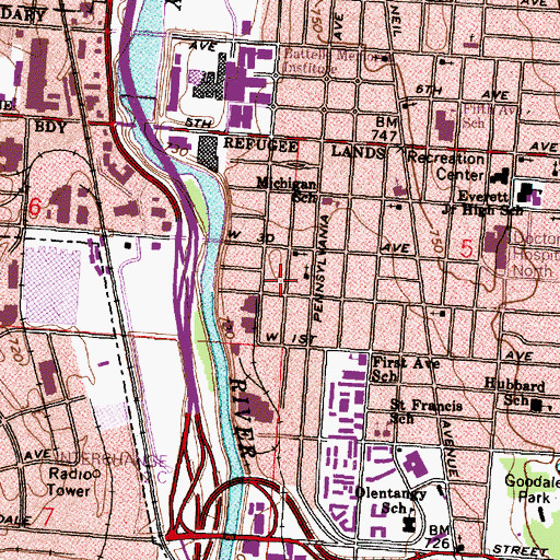 Topographic Map of Taiwanese Christian Church, OH