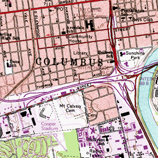 Topographic Map of Triumphant Christian Center Church, OH