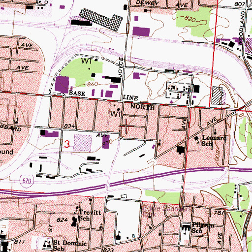 Topographic Map of Mount Carmel Holly Church, OH