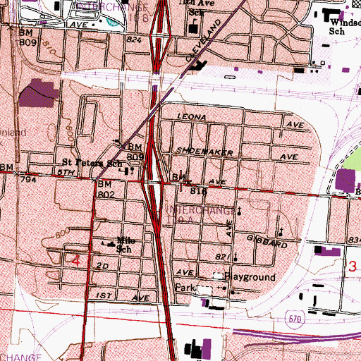 Topographic Map of Abundant Faith Church of God, OH