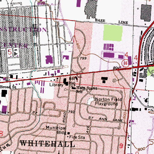 Topographic Map of Holy Spirit Catholic Church, OH
