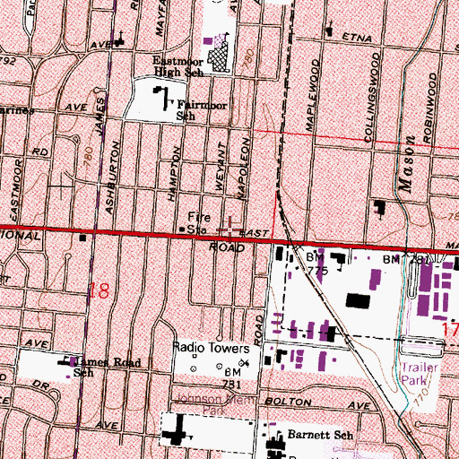 Topographic Map of Grace Bethany Church, OH