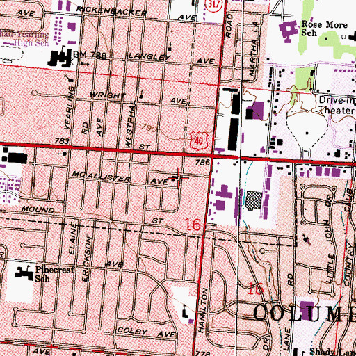 Topographic Map of Eastview United Methodist Church, OH