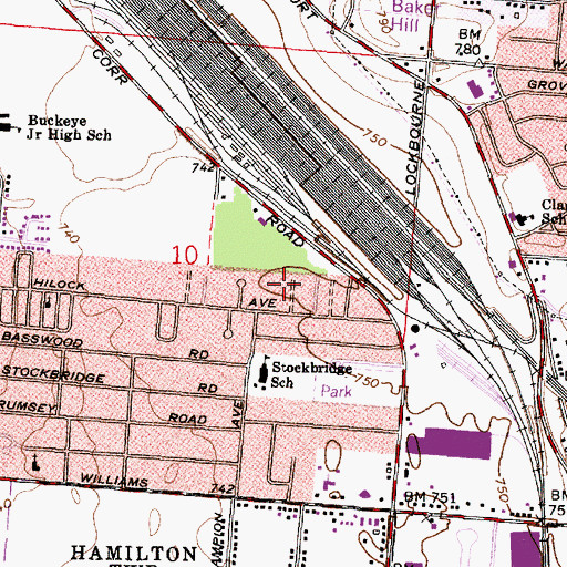 Topographic Map of Hilock Fellowship Church, OH