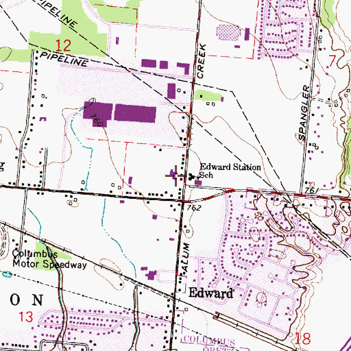 Topographic Map of Alum Creek Baptist Church, OH