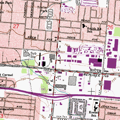 Topographic Map of Faith Fellowship Temple, OH