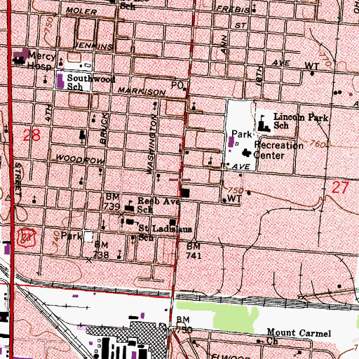 Topographic Map of Victory Deliverance Church of Christ, OH