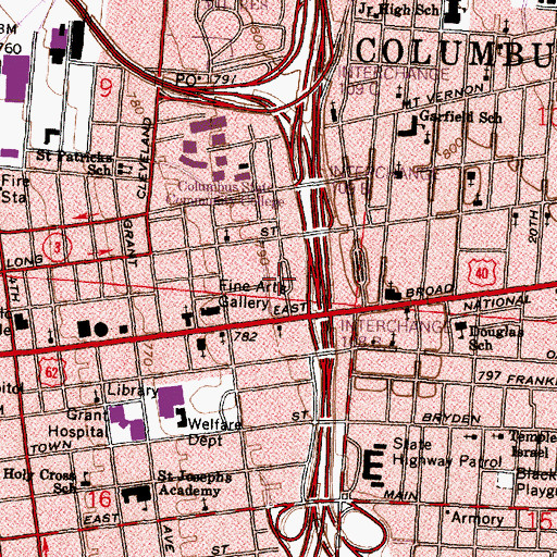 Topographic Map of Academy For Leadership, OH