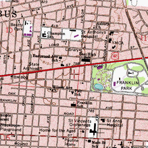 Topographic Map of Soul City House of God, OH