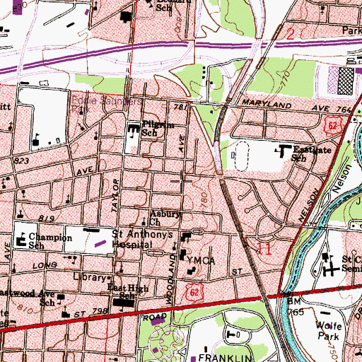 Topographic Map of Academy Kids Learning Center, OH