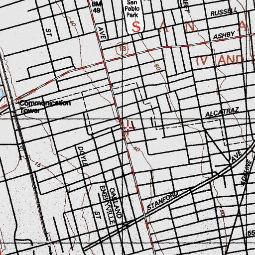 Topographic Map of Civicorps Elementary School, CA