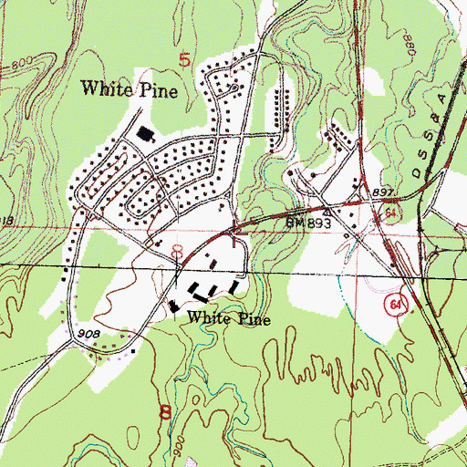 Topographic Map of Carp Lake Township Volunteer Fire Department, MI