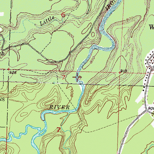 Topographic Map of Faith Lutheran Church, MI