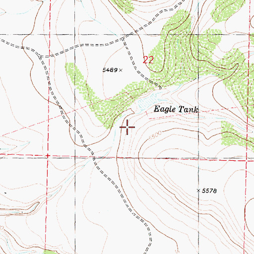 Topographic Map of Eagle Tank, AZ