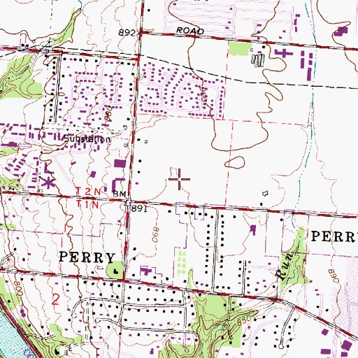 Topographic Map of Carriage Place Shopping Center, OH
