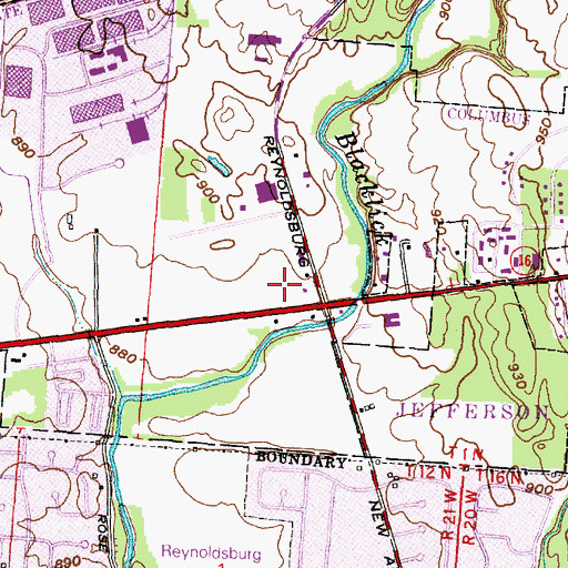 Topographic Map of East Pointe Crossing Shopping Center, OH